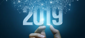 Hand shows the numbers 2019 .