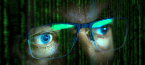 close up of computer hacker