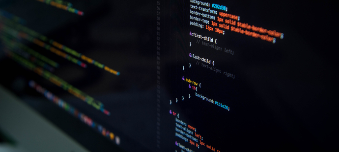 Screen with html and css coding on it
