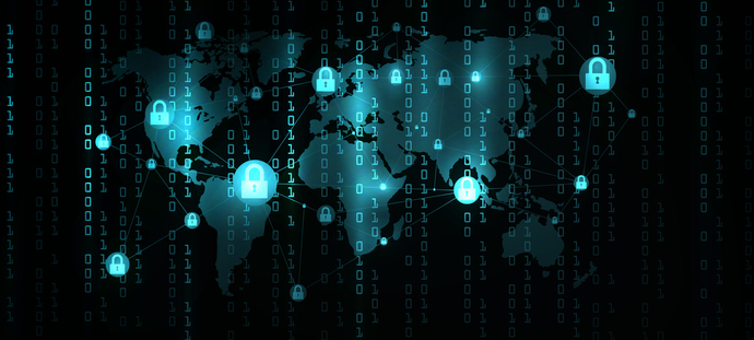 Future cyber technology web services for business and internet project. Cyber security and information or network protection.Vector illustration