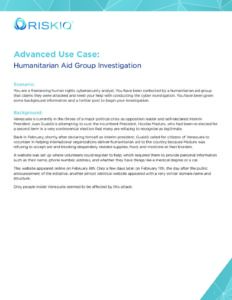 Humanitarian-Aid-Group-Investigation-Advanced-Use-Case