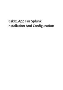 RiskIQ-App-For-Splunk-Installation-And-Configuration