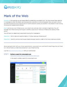 RiskIQ-MarkOfTheWeb-Exercise