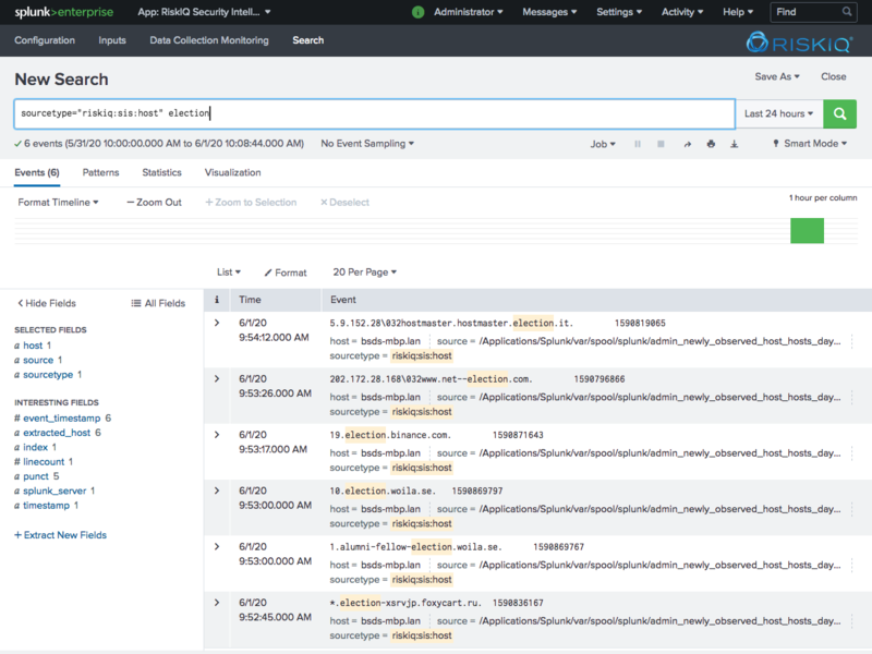 RiskIQ Security Intelligence Services for Splunk enables security teams to scale and automate their threat detection programs rapidly.