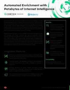 RiskIQ PassiveTotal Palo Alto Networks Solution Brief