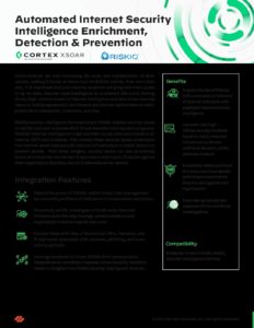 RiskIQ SIS Palo Alto Networks Solution Brief
