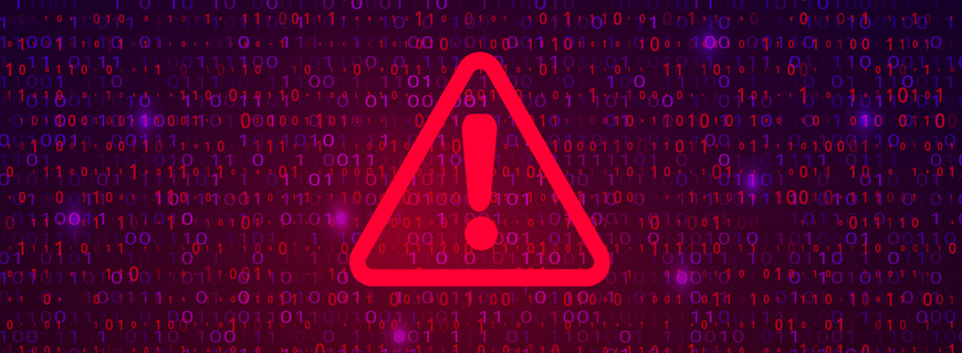 Abstract Technology Binary Code Dark Red Background. Cyber Alert