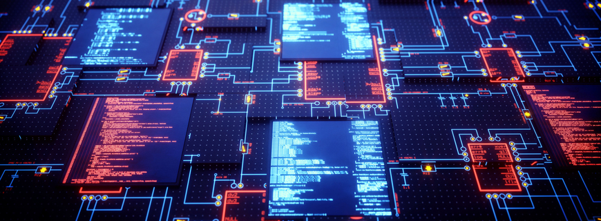 Futuristic Circuitry Close Up