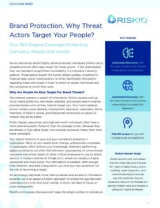 Brand Protection, Why Threat Actors Target Your People Solution Brief