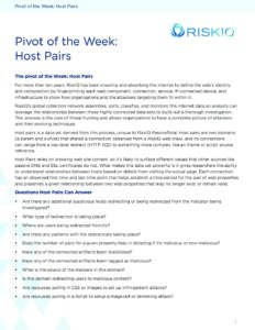 Pivot of the Week- Host Pairs