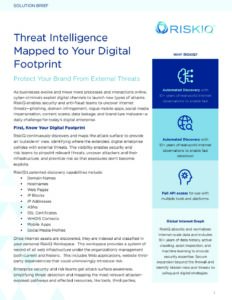 Security Intelligence Mapped to your Digital Footprint