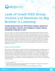 NSO Group Leak RiskIQ