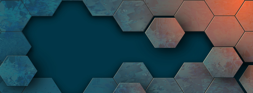 Grunge texture with hexagons segments